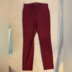 LOFT Maroon Curvy Skinny Pants